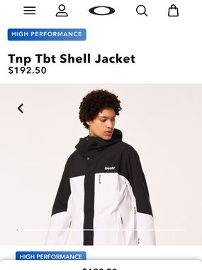 Oakley Black & White Colorblock Tnp Tbt Shell Jacket
